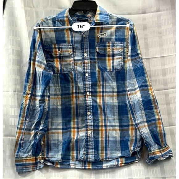 TOMMY HILFIGER, MEN SHIRT, long sleeve, SIZE XL (16-18), MULTICOLOR - Picture 3 of 9